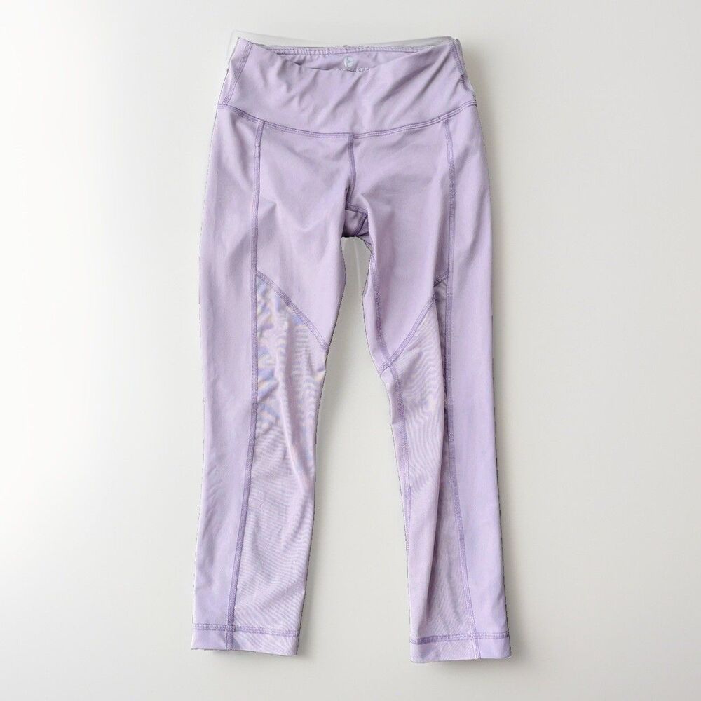 90 Degree Reflex Purple Athletic Leggings Size XS Mesh Stretch